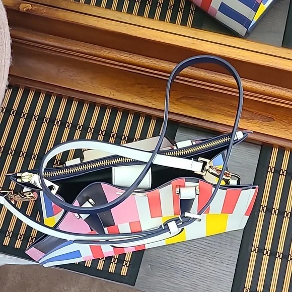 Kate ♠️ Striped leather bag - Picture 4 of 17